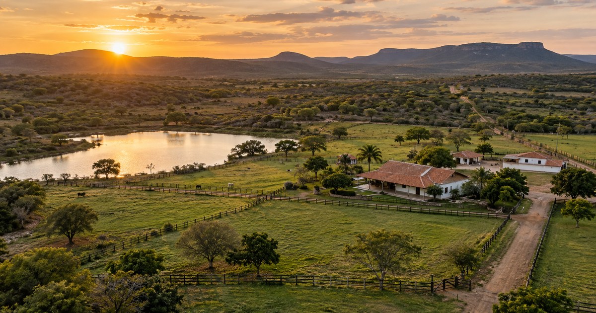 Paisagem de propriedade rural